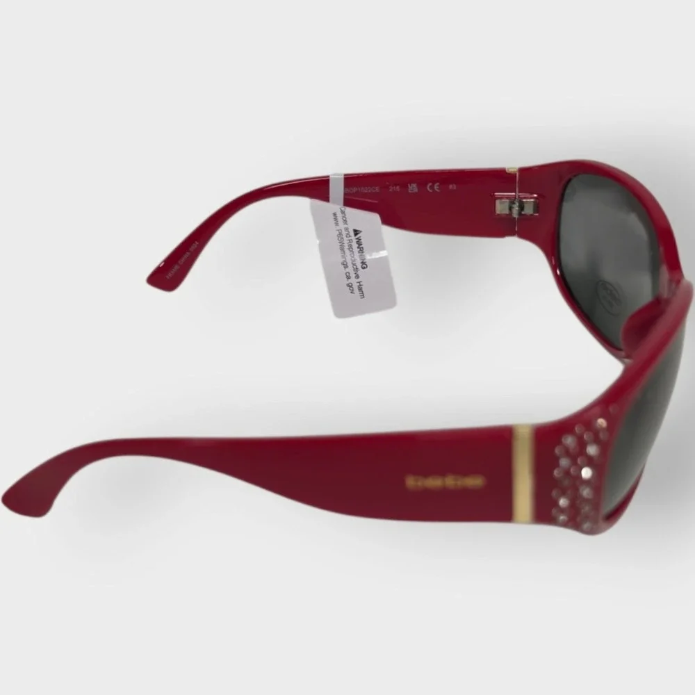 NEW BEBE Sunglasses BBOP1022CE 215 Red SUN‎ GLASSES UV PROTECTION LENES WRAP